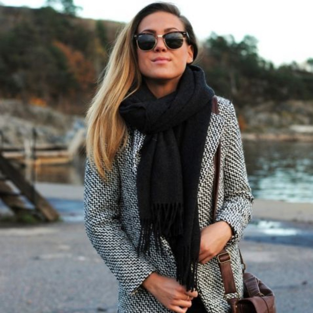 Topshop Tweed Oversize Coat